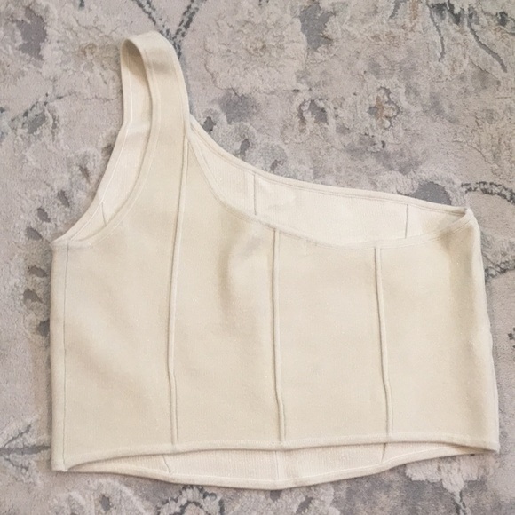 By Anthropologie One-Shoulder Sweater Top Size XL - Picture 2 of 6